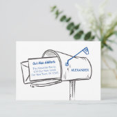 Blau unsere neue E-Mail-Box bewegen (Stehend Vorderseite)