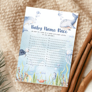 Blau unter dem Meer Baby Shower Babynamen-Rennen S