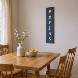 Blau/Vanilla Vor/Familie/Nachname Leinwanddruck