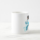 Blau verdeckte Lovebirds Tasse (Mittel)