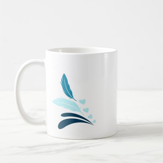 Blau verdeckte Lovebirds Tasse (Links)