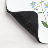 blau vergessen mich nicht Blume 2021 Aquarell Mousepad (Ecke)