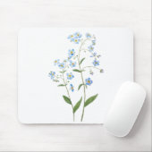 blau vergessen mich nicht Blume 2021 Aquarell Mousepad (Mit Mouse)