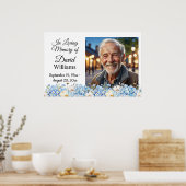 Blau Vergiss mich nicht Blume Feier des Lebens Poster (Küche)