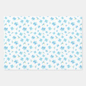 Blau Vergiss mich nicht nahtlos Muster Geschenkpapier Set (Vorderseite 3)