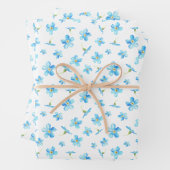Blau Vergiss mich nicht nahtlos Muster Geschenkpapier Set (Beispiel)