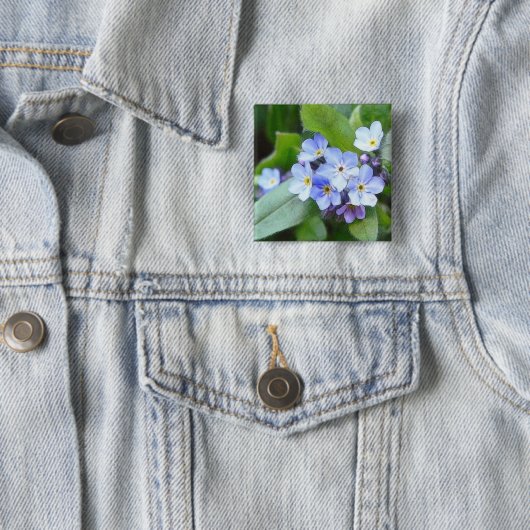 Blau vergisst mich nicht Blumen Button (Beispiel)