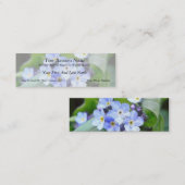 Blau vergisst mich nicht Blumen Mini Visitenkarte (Vorne/Hinten)