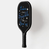 Blau Verlasse ein wenig sparkle wohin du gehst Pickleball Schläger (Links)