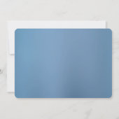 Blau Verzierte Blume Save the Date (Rückseite)