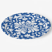 Blau-Verzierte Damaskus-Tile Pappteller (Schrägansicht)