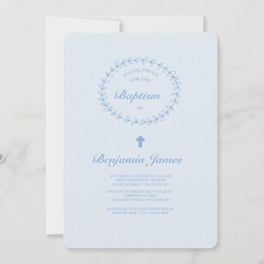 Blau verzweigt sich Einladung (Vorderseite)