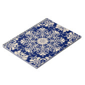 Blau Vintag: Elegantes, nahtloses Muster. Notizblock (Linke Seite)
