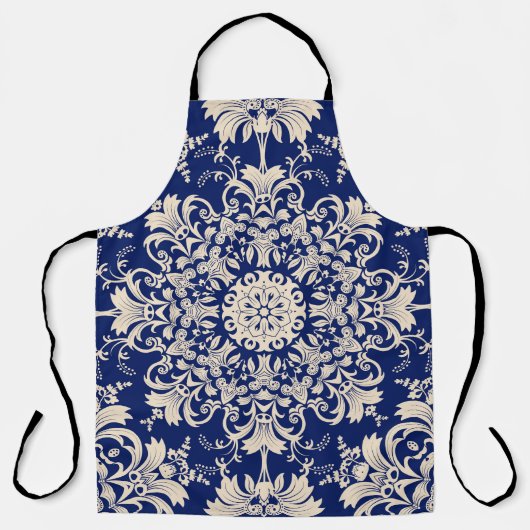 Blau Vintag: Elegantes, nahtloses Muster. Schürze (Vorderseite)