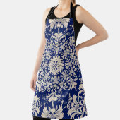 Blau Vintag: Elegantes, nahtloses Muster. Schürze (InSitu)