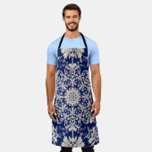 Blau Vintag: Elegantes, nahtloses Muster. Schürze (Getragen)