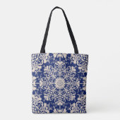 Blau Vintag: Elegantes, nahtloses Muster. Tasche (Rückseite)