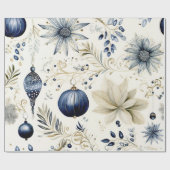 Blau Vintag Inspiriert Geschenkpapier (Flach)