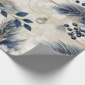 Blau Vintag Inspiriert Geschenkpapier (Ecke)