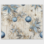 Blau Vintag Inspiriert Geschenkpapier (Flach)