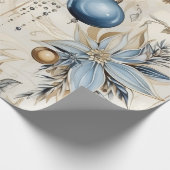 Blau Vintag Inspiriert Geschenkpapier (Ecke)