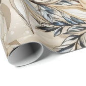 Blau Vintag Inspiriert Geschenkpapier (Rolleneckpunkt)