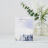BLAU VIOLET FOG SNOW LANDSCAPE EARRING DISPLAY VISITENKARTE (Stehend Vorderseite)