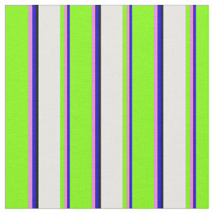 Blau, Violett, Chartreuse, weiß und schwarz Stoff