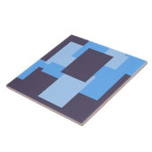 Blau + Violett-Rectangle-Muster Fliese (Seite)