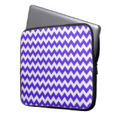 Blau Violetter Chevron Laptopschutzhülle (Vorderseite Links)