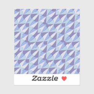 blau violettes Design Aufkleber