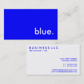 Blau. Visitenkarte (Vorne/Hinten)