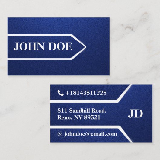 Blau Visitenkarte (Vorne/Hinten)