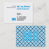Blau Visitenkarte (Vorne/Hinten)