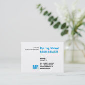 Blau Visitenkarte (Stehend Vorderseite)