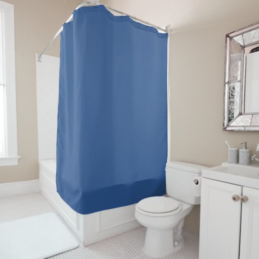 Blau (Vollfarbe) Duschvorhang (Beispiel)