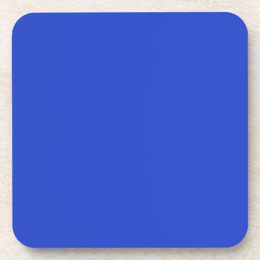 Blau (Vollfarbe) Getränkeuntersetzer (Vorderseite)