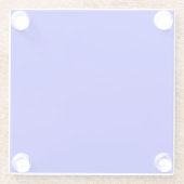 Blau (Vollfarbe) Glasuntersetzer (Rückseite)