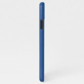 Blau (Vollfarbe) iPhone Hülle (Rechte Seite)