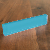 Blau (Vollfarbe) Namensplakette (Seite)
