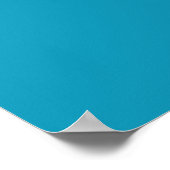 Blau (Vollfarbe) Poster (Ecke)