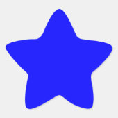 Blau (Vollfarbe) Stern-Aufkleber (Vorderseite)