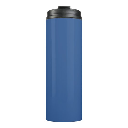 Blau (Vollfarbe) Thermosbecher (Vorderseite)