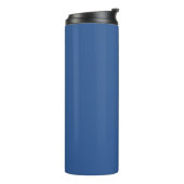 Blau (Vollfarbe) Thermosbecher (Nach links gedreht)