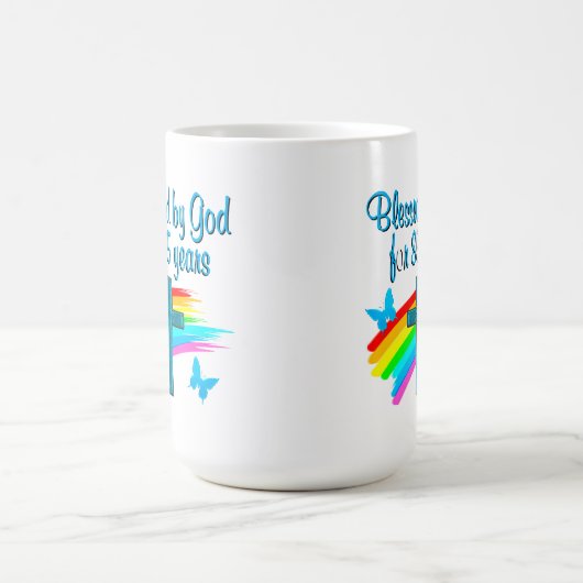 BLAU VON GOTT FÜR 85 JAHRE BLAUER CROSS DESIGN KAFFEETASSE (Mittel)
