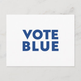 Blau wählen postkarte