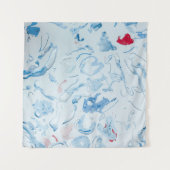 Blau Wandteppich (Vorderseite (Horizontal))