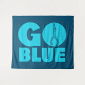 Blau Wandteppich (Vorderseite (Horizontal))