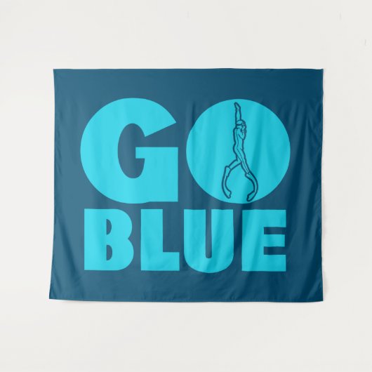 Blau Wandteppich (Vorderseite (Horizontal))