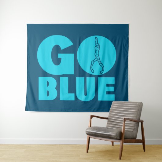 Blau Wandteppich (Beispiel (Horizontal))